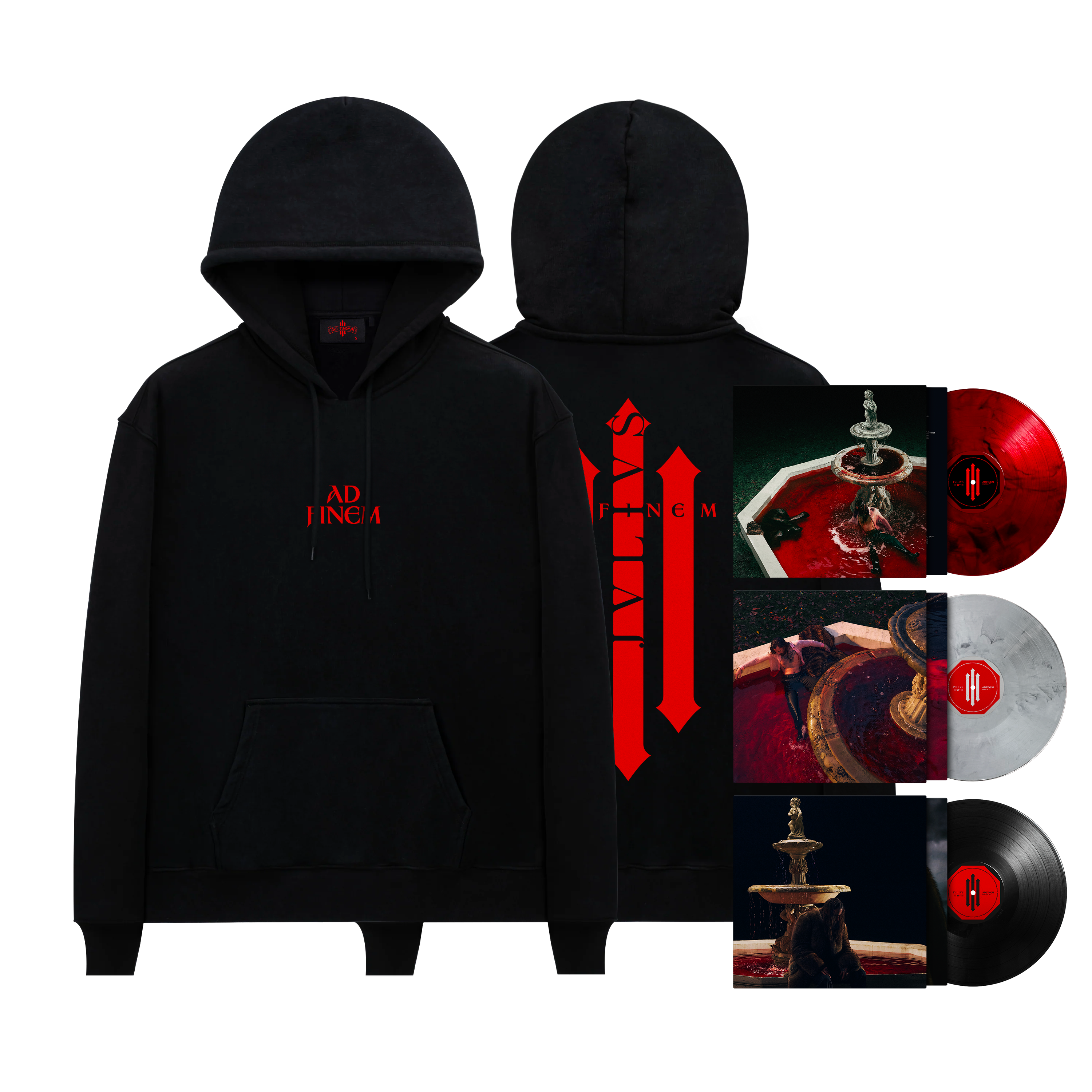 Packs Hoodie Noir & Rouge