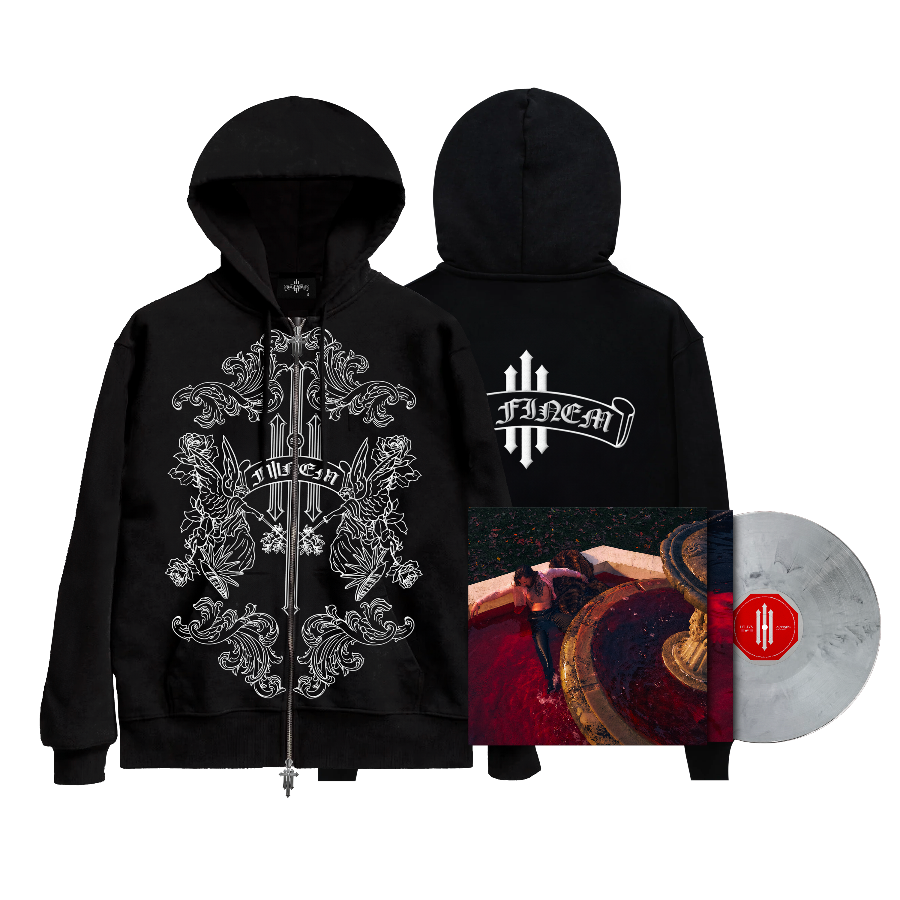 Hoodie Zip + Vinyle (Édition au choix)